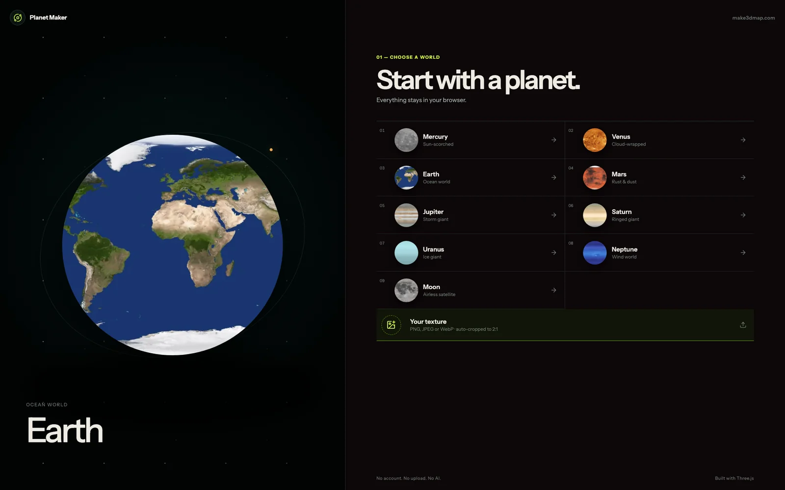 3D-Planeten-Editor